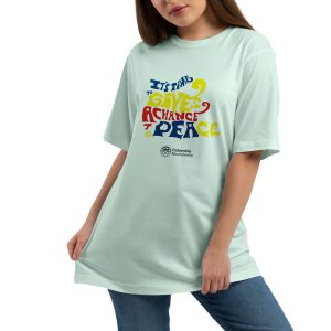 Camiseta cuello redondo diseño peace - Mujer