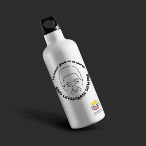 Botella deportiva diseño diseño frase Nelson Mandela
