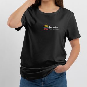 Camiseta cuello redondo diseño colombia noviolenta-Mujer